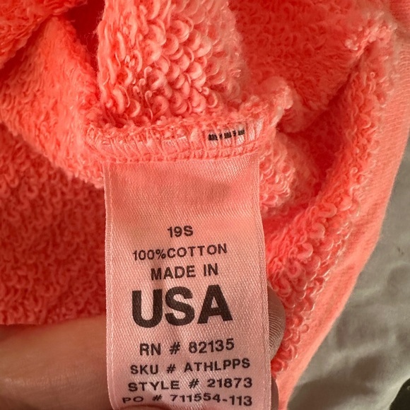 Fresh Produce Coral Striped Terry Knit Pullover‎ Top – Size XL – Made in USA - Picture 5 of 5